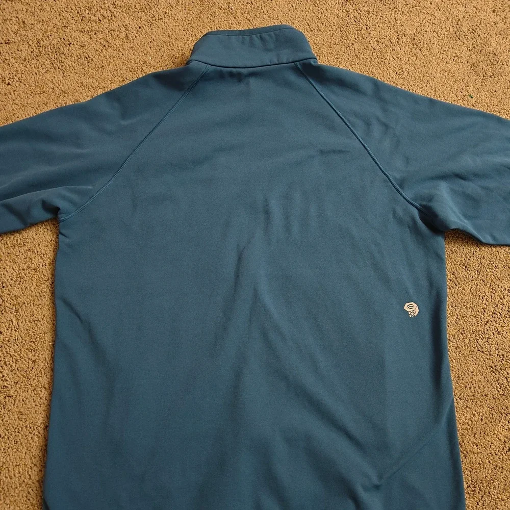 Mountain Hardwear Men's Fleece Jacket Blue Full Zip Size Large Outdoor